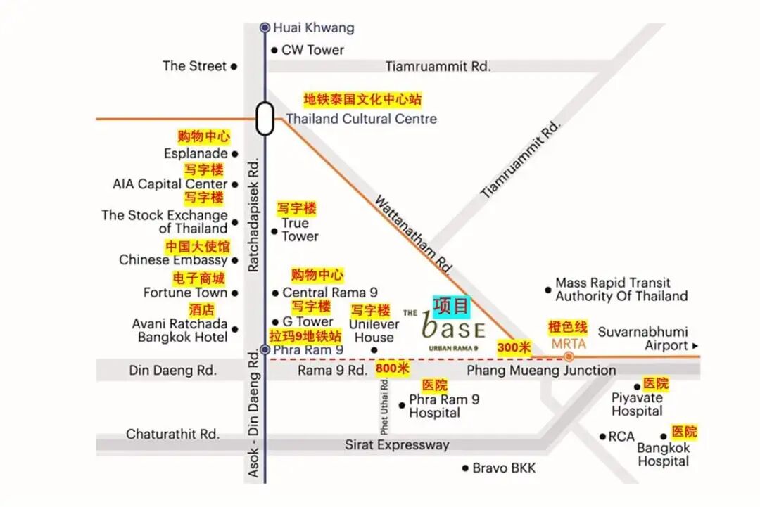 The Base Urban Rama9 Sansiri Bangkok Rama9 area apartment for rent_曼谷